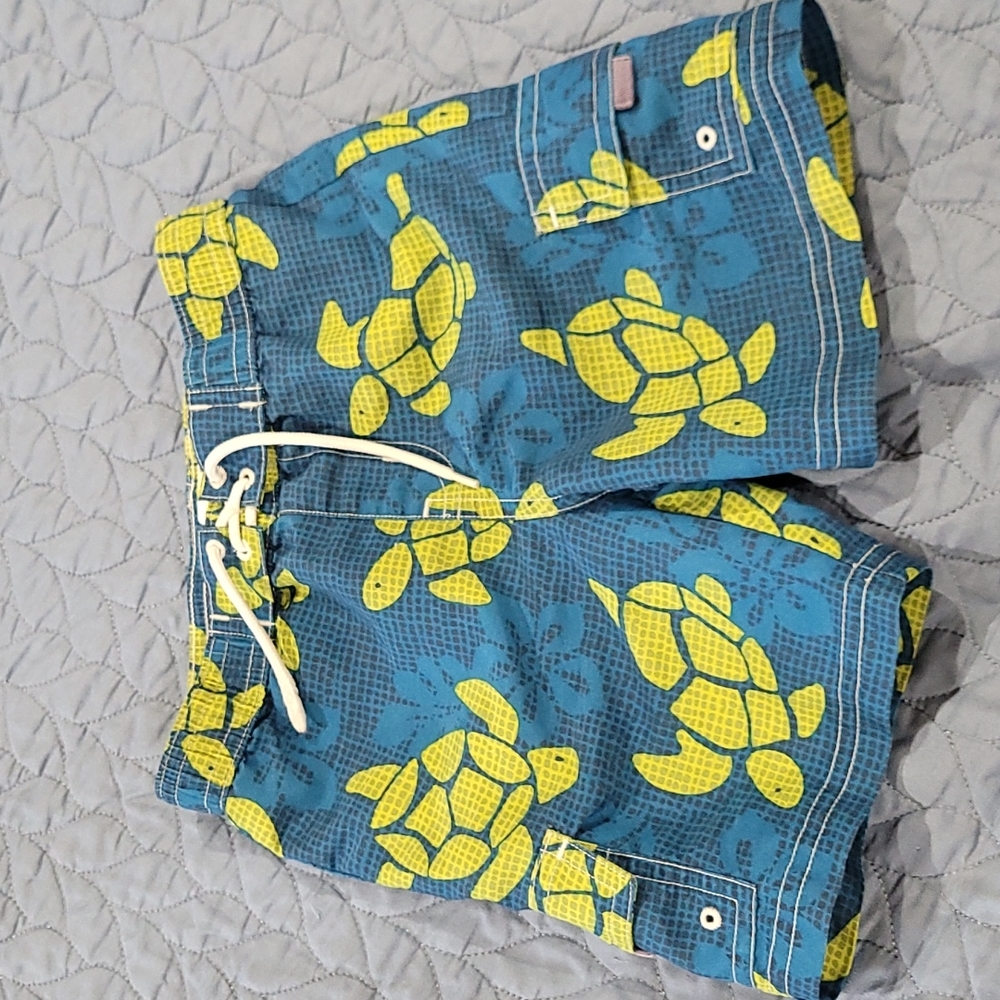 JANIE AND JACK Turtle Swim Trunks Shorts Size 6-12M